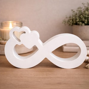 Infinite Love in Jesmonite – Poetic Decorative Object – Minimalist Sculpture – Gift for Love & Friendship – Interior Decor