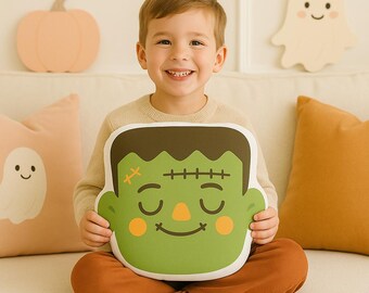 Almohada de Frankenstein: Decoración infantil de Halloween, almohada decorativa con un toque caprichoso