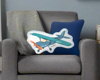 Almohada de avión personalizada: decoración de habitación infantil de aviación personalizada