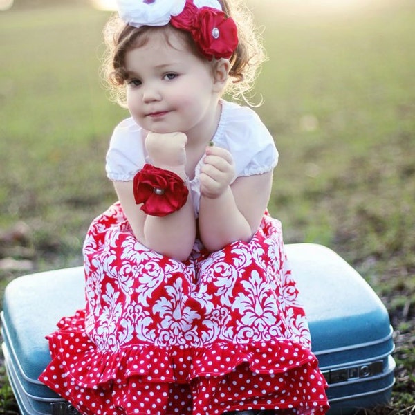 Reserved, twirl peasant dress and sash with customers fabric, size 10 girls (measurements given)