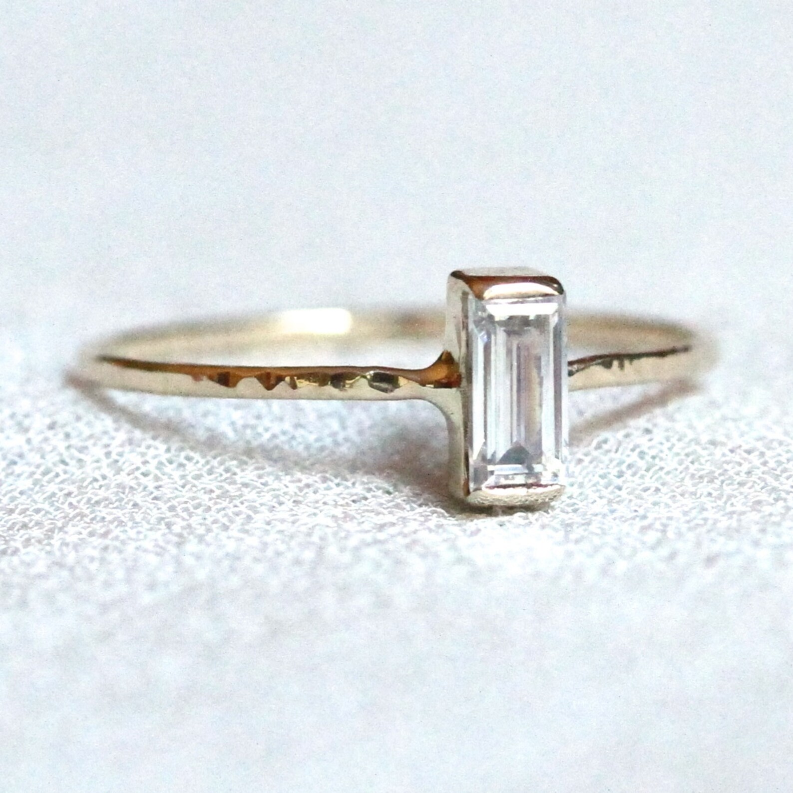 Baguette Ladies 9ct Gold 'Róisín' CZ Dress Ring main image 0