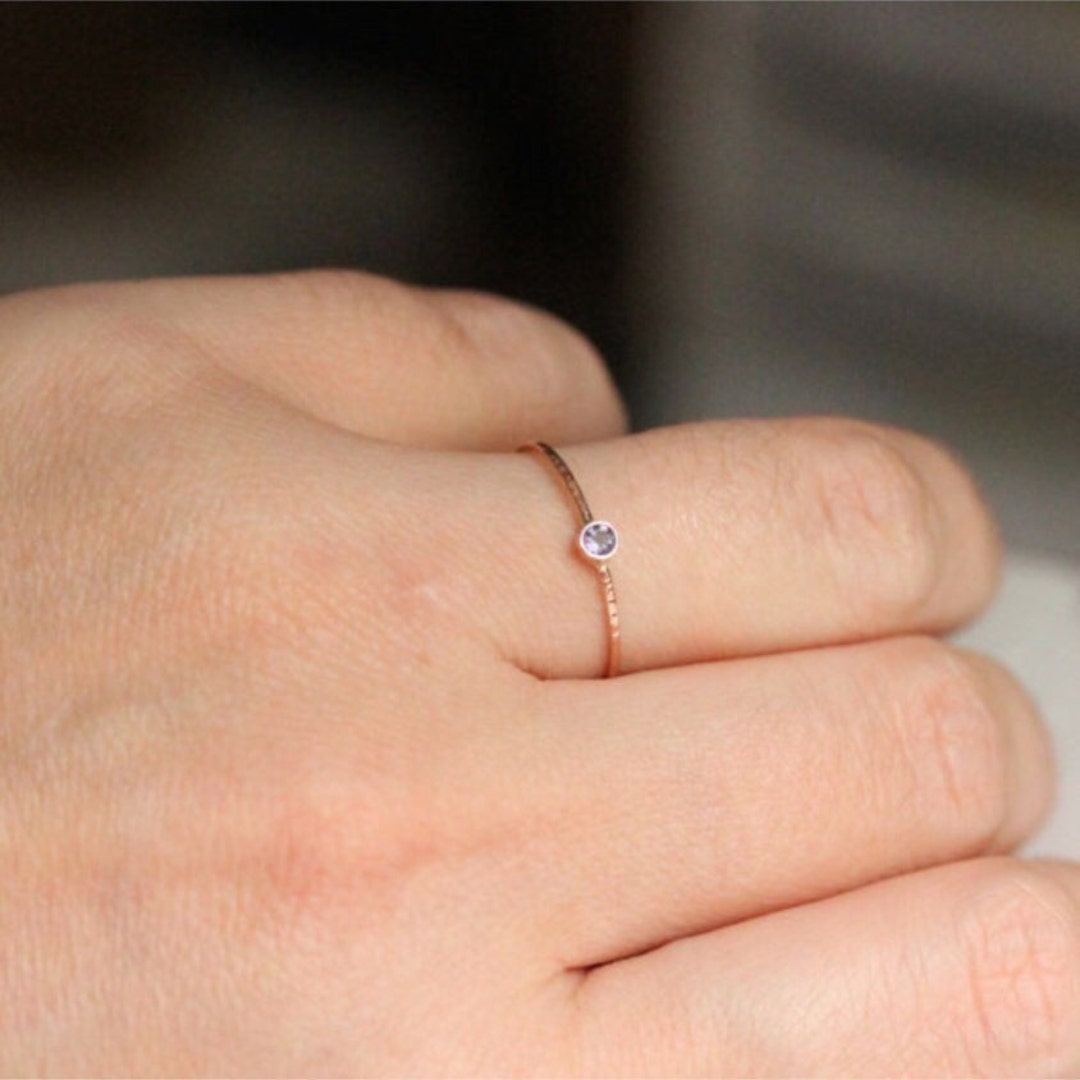 handmade ruby stone stacking ring delicate... 14k Gold Birthstone Stack Ring in SOLID 14k Gold - Personalizes ...