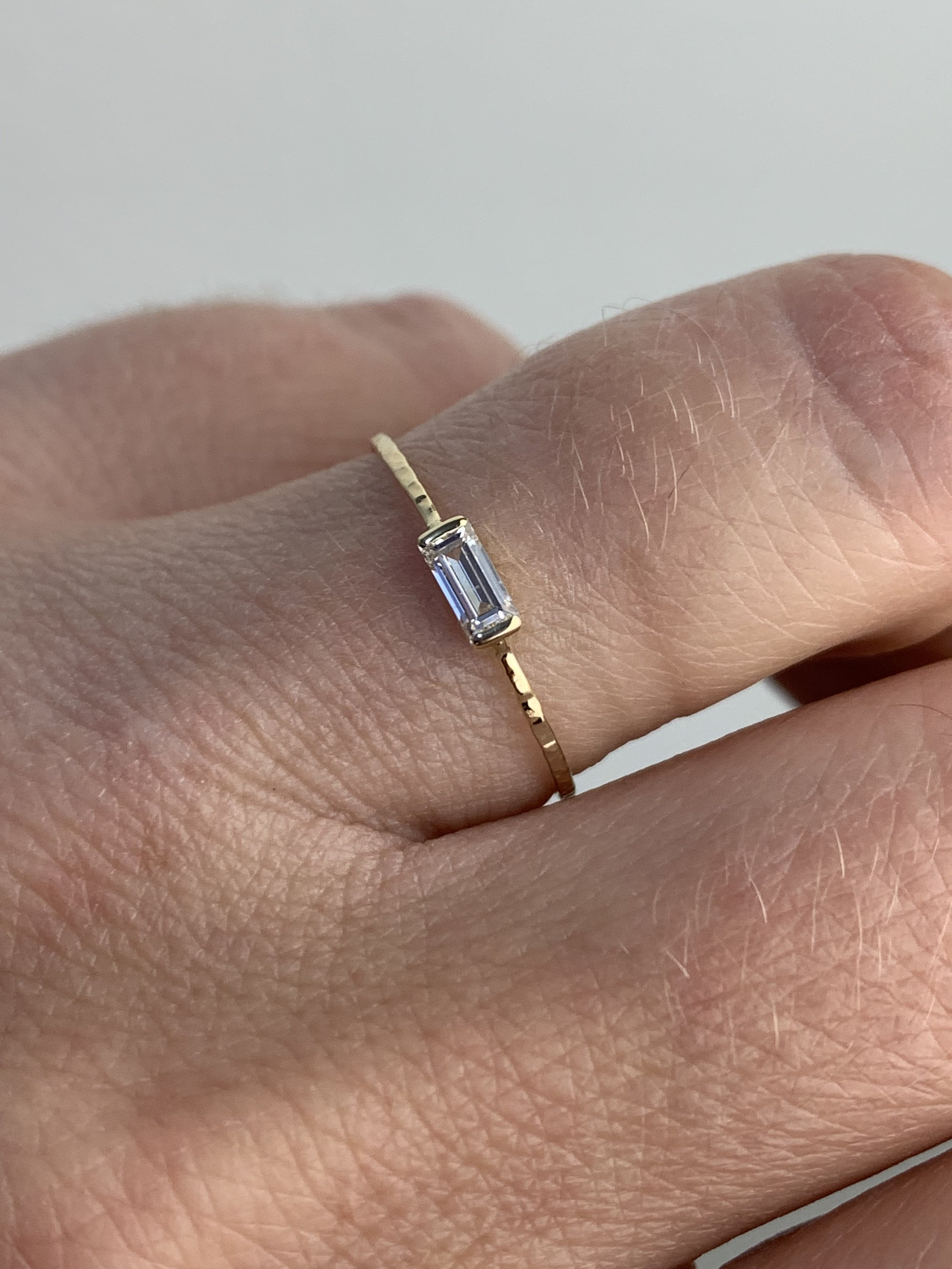 Baguette Ladies 9ct Gold 'Róisín' CZ Dress Ring