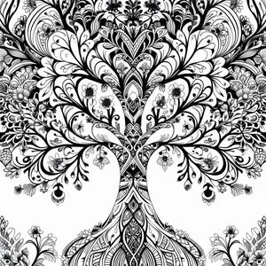 Mandala Coloring Page | Intricate Zentangle Design | Digital Download for Adults | Printable Coloring Sheet