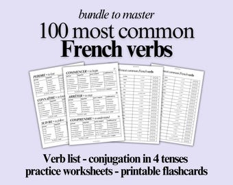 100 most common French verbs