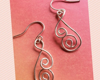 Double Swirl Wire Earrings