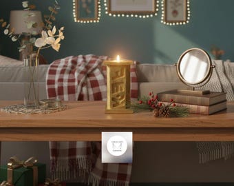 3er Set |Kerzenhalter aus Holz | Handgeschnitzte Teelichtständer | Rustikales Boho Wohndekor