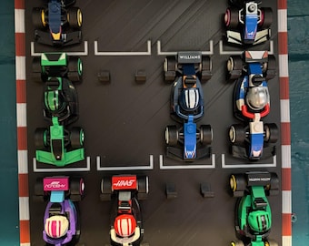 Mini Race Car Wall Display: 12-Car Motorsport Collector Board Formula One 71049