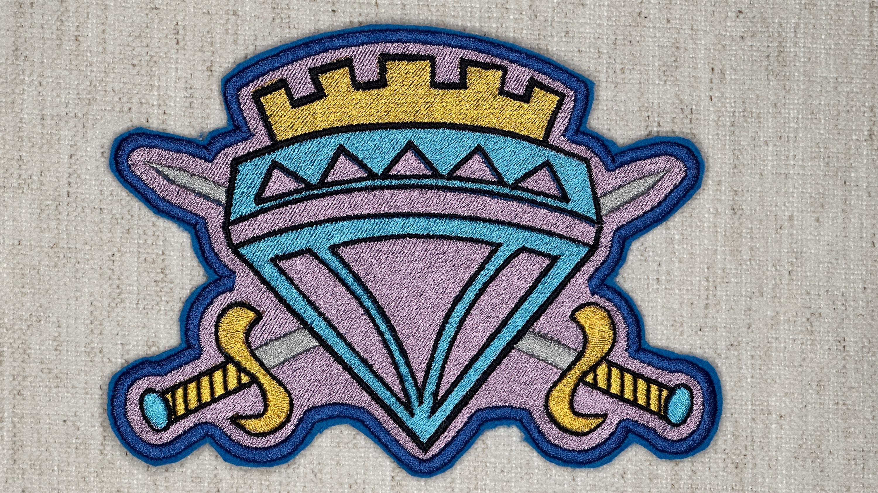 Descendants Rise of Red Heart Chloe (purple ) iron on patch.