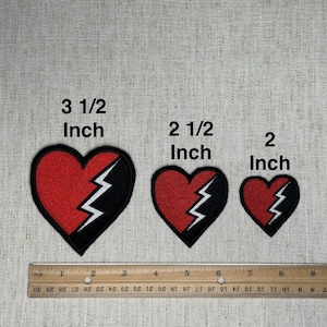 Descendants Rise of Red *** 2 1/2 inch*** Heart iron on patch.