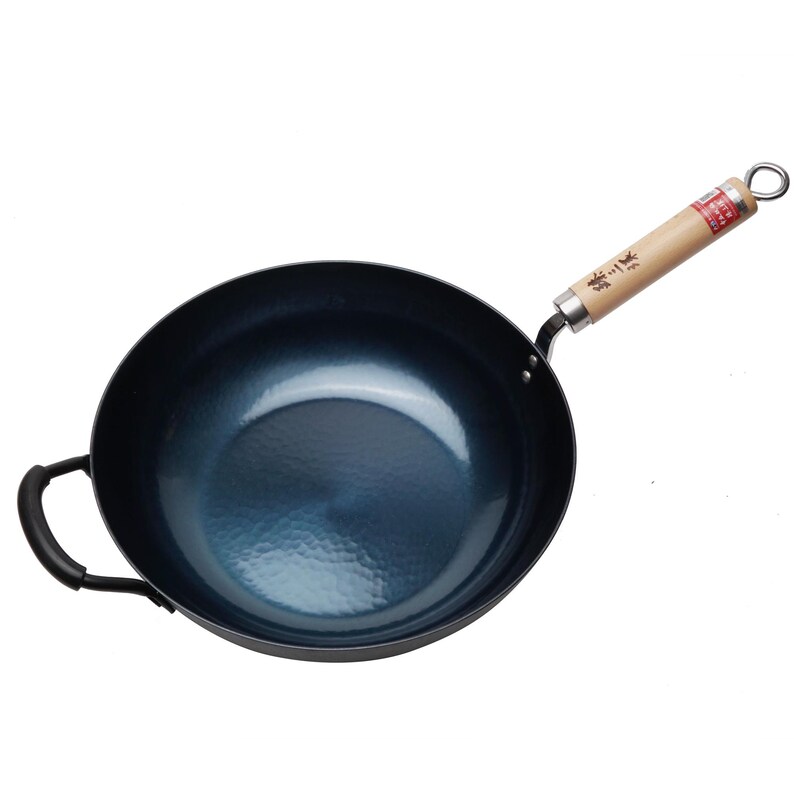 Hand-Hammered Iron Wok - Thumbnail 3