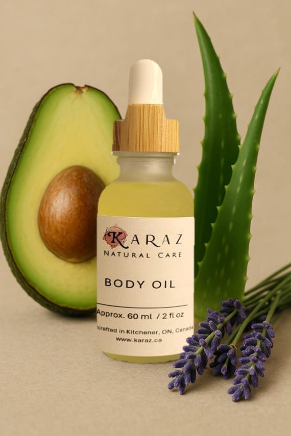 Nourishing Organic Body Oil: Avocado, Aloe & Lavender