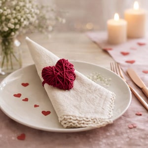 Heart Napkin rings set of 4