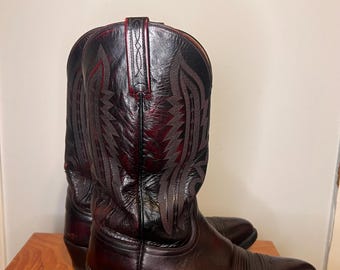 【vintage】Tony Lama Western Boots 刺繍 黒 TONY LAMA 6171 BROWN MADE IN USA WESTERN VINTAGE COWBOY