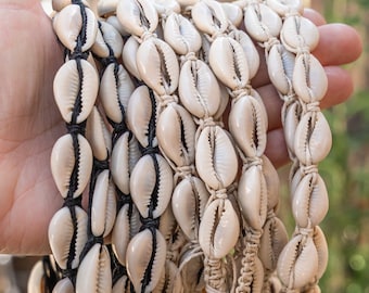 Wholesale Cowrie Shell Chokers,  boutique jewelry, hemp necklace for women -  choose the color