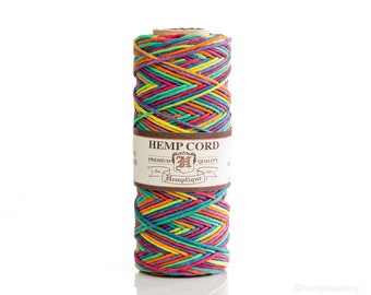 Rainbow Hemp Cord 1mm for making Hemp jewelry