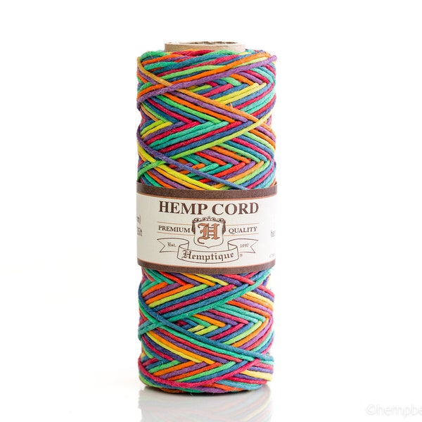 Rainbow Hemp Cord 1mm for making Hemp jewelry