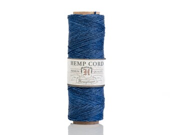 Navy Blue Hemp Thread  .5mm thick,  for making Micro Macrame Jewelry,  Eco friendly craft product