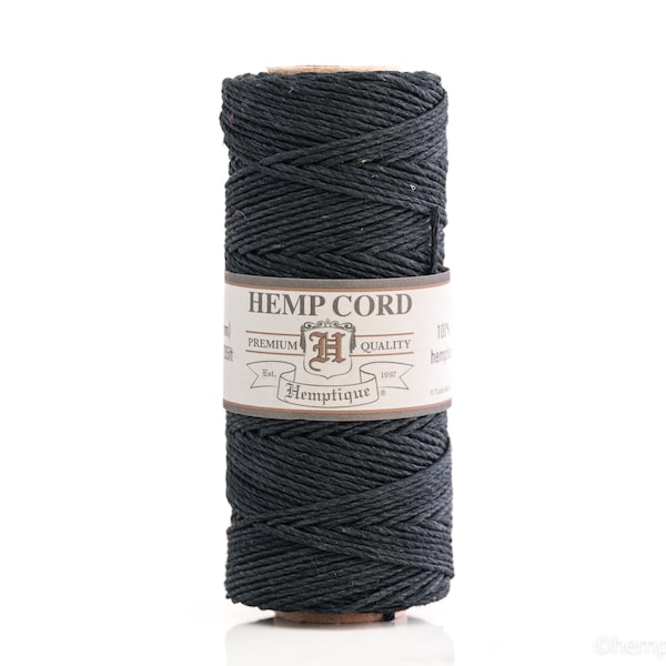 Black Hemp Cord 1mm  for making Hemp jewelry