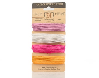 Corda di canapa colorata 1 mm - Scheda campione Spring Bloom-CH50