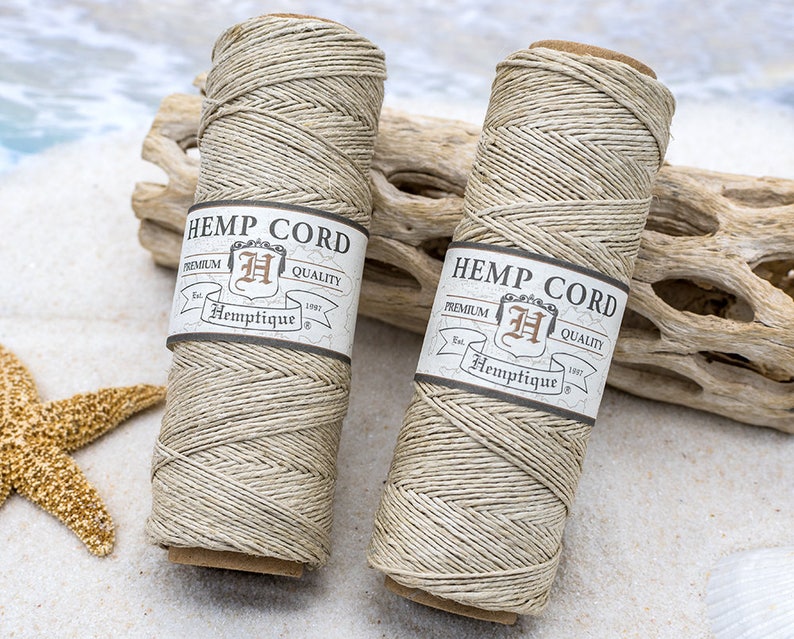 Natural Hemp Cord .5mm Craft Twine Hemptique brand Etsy