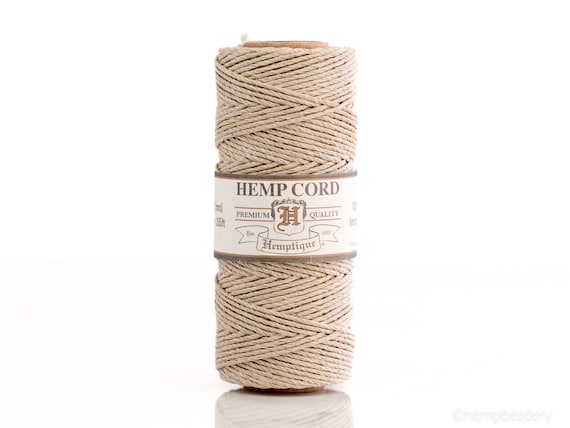 Natural Hemp Cord 1mm Thick 205 Feet Spool Etsy Canada