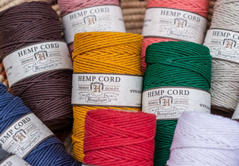 Macrame Cord 2mm 48lb hemp twine Coral Thick Hemp 1 Etsy