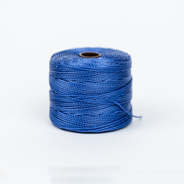 Blauer Nylon Makramee Faden, 3fädig, 0,5 mm dick, 77 Yard Spule - SS5