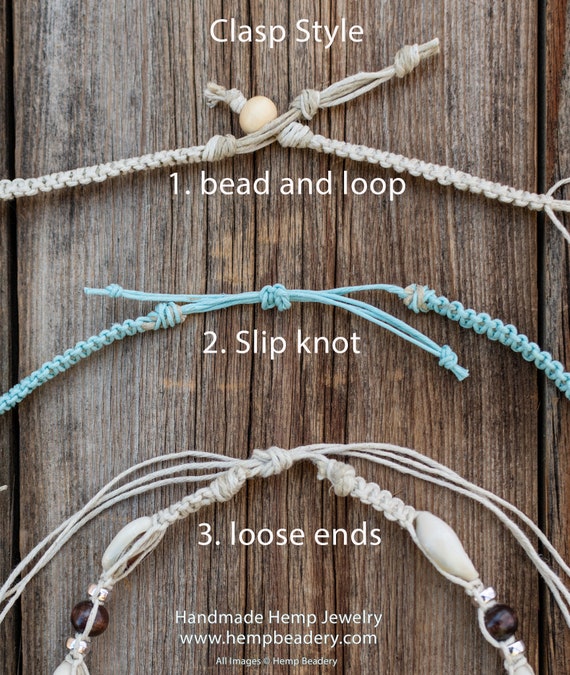 Knotted Hemp Bracelet - Happy Hour Projects