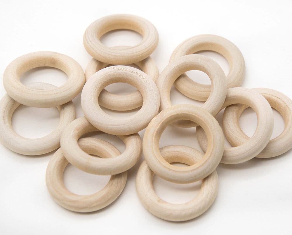 Wood Craft Rings 30mm 10pcs Wooden Rings B2282 | Etsy