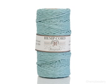 Colored Hemp Rope 2mm: Light Blue Color eco friendly dye