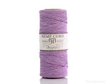 Lavender Hemp Bead Cord 1mm thick