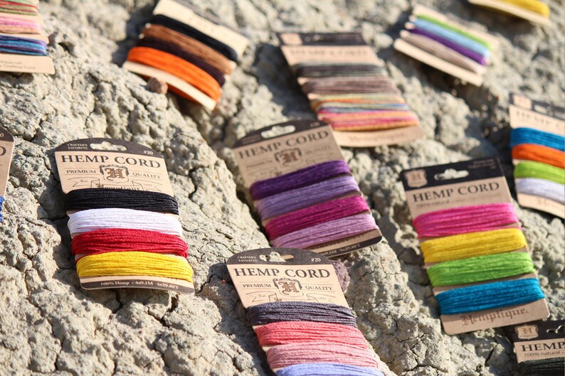 Hemp Cord 1mm Mod Squad Sample Card Earth Friendly Dye CH40 Etsy