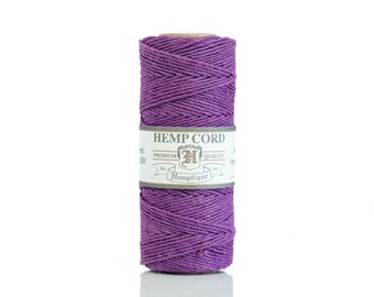 Purple Hemp Cord 1mm: 205 Feet spool