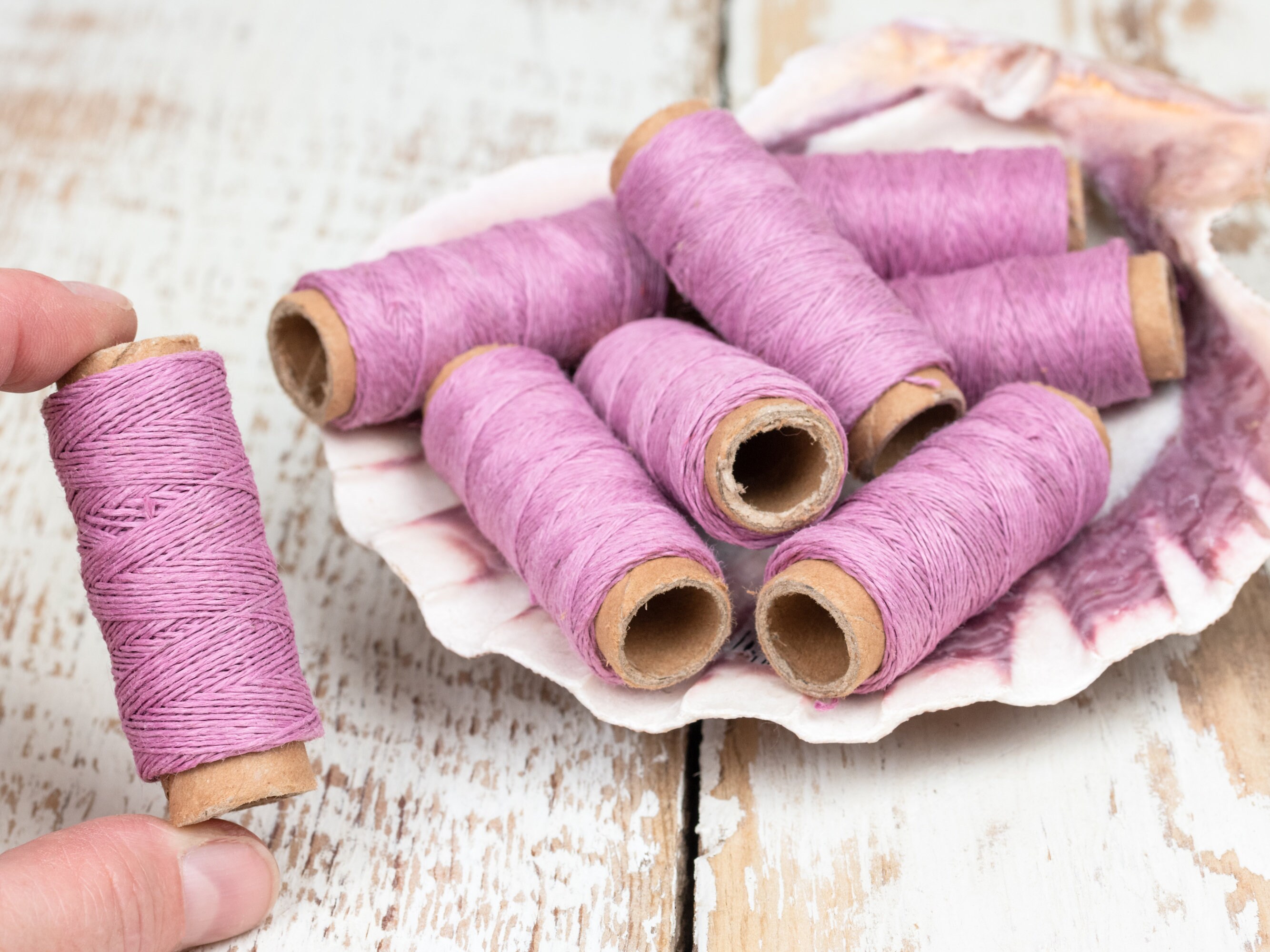 Pink Hemp Thread for Sewing 2ply 1 Mini Spool thin hemp Etsy