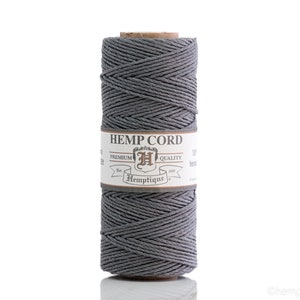 Gray Macrame Cord 1mm: hemp craft and jewelry supply