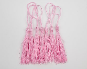 Silk polyester  jewelry  Tassels, Pink Thread, Sewing Supply   -TA40