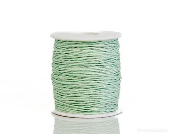 Waxed Cotton Cord   1mm,   Mint Bead Cord, 100 yard spool