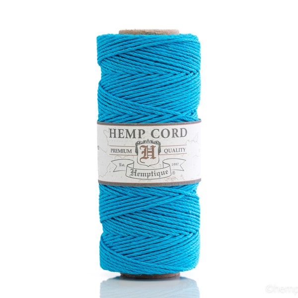 Turquoise Hemp Cord 1mm: manufactured by Hemptique