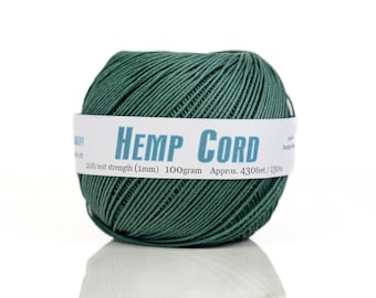 Forest Green Hemp Twine ball 1mm thick