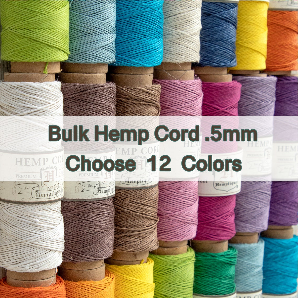 Hemp Twine .5mm 12 Spools Hemp Twine Bulk Hemp Cord Etsy