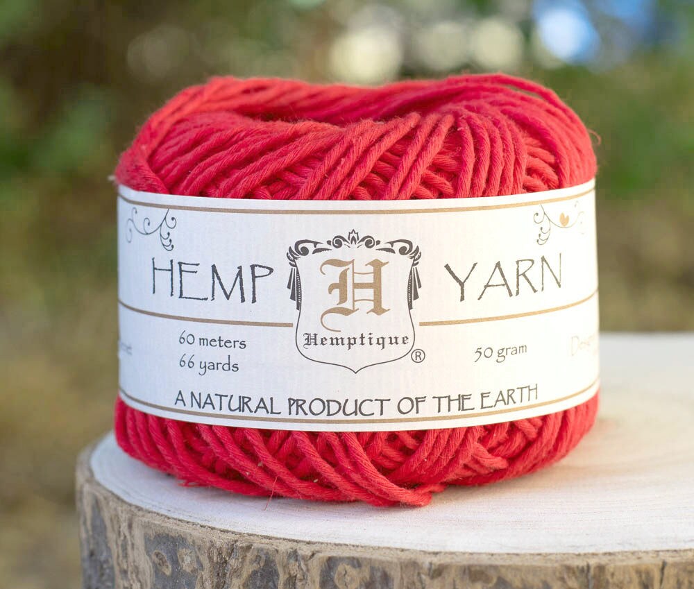 Hemp Yarn Red Yarn Hemp Cotton Yarn Knitting Yarn Red Etsy