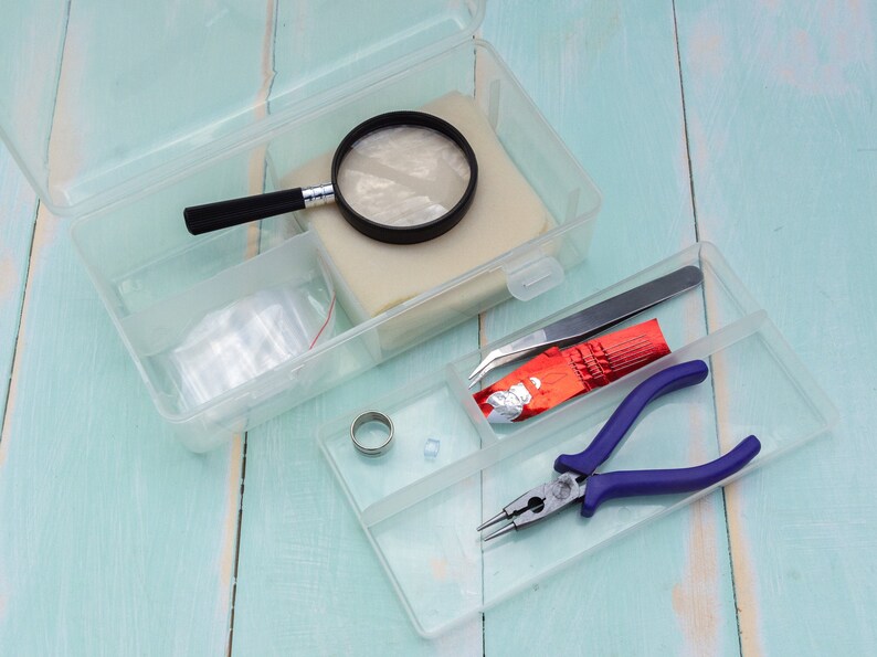 Gift For her needles 37 pieces bead mat pliers Jewelry Starter Tool Kit