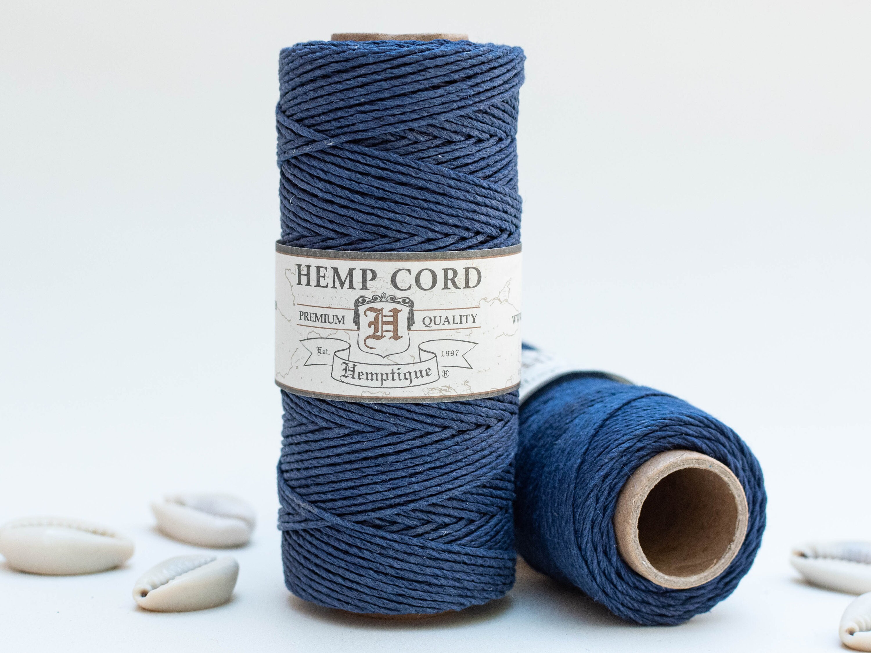 Jewelry Cord  1mm, 205 Feet,  Macrame Hemp Cord,    Hemp String, Navy…