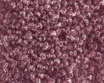 Light Purple Glass Seed Beads, 4mm,  4 ounce bag  -B2824