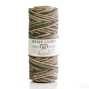 Camouflage hemp cord, 205 feet, spool, 1mm,  this quality hemp cord is a good thickness for macrame bracelets, hemp jewelry and crafts.
