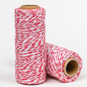 Red Jute Twine, 2ply, 2mm, 30 Yard