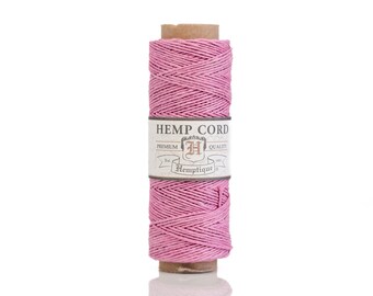 Light Pink  Hemp Cord Spool, .5mm thick 10lb test,  macrame jewelry supply