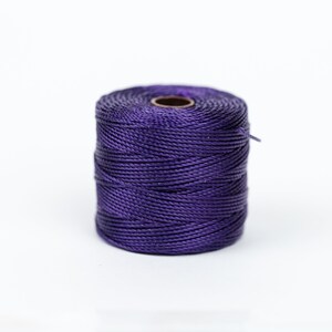 Violet Nylon Macrame Cord, 3ply  .5mm diameter, 77 Yard Spool   - SS13