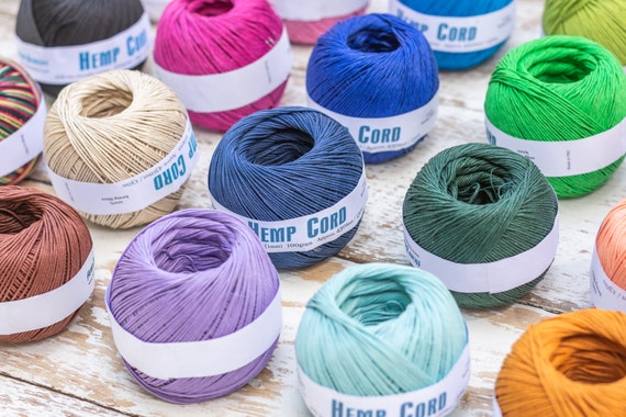 100/% Hemp Fiber Twine-1mm-100g-430feet Blue
